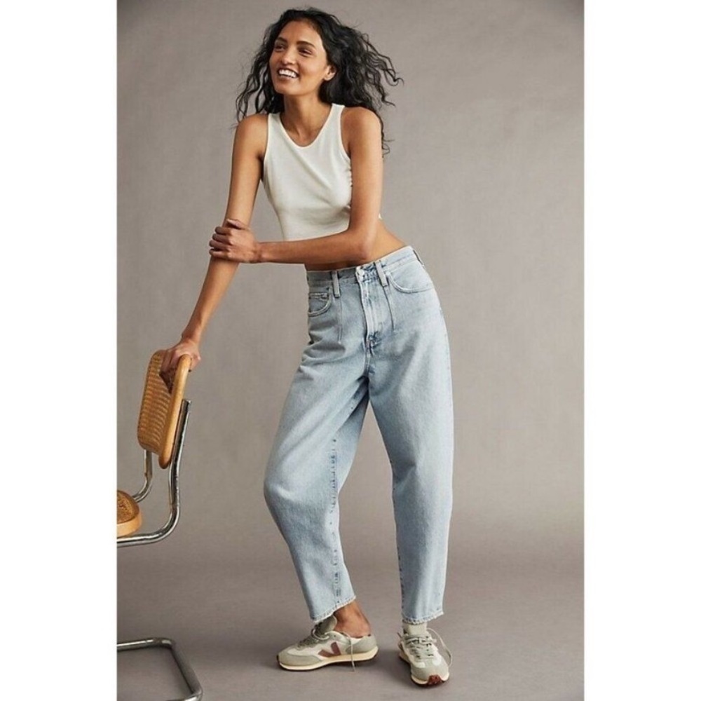 FREE PEOPLE AGOLDE Sz 25 BALLOON DART JEANS